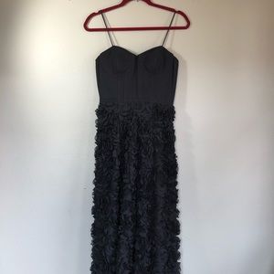 Black Aidan Full Length Corset Prom Gown